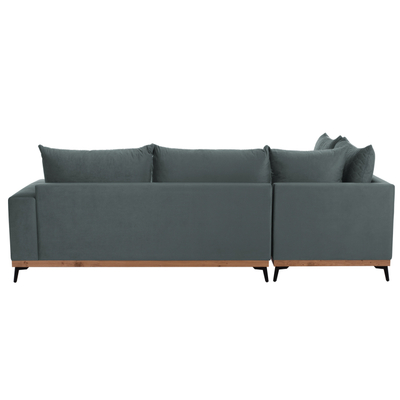 Divan këndor Mesina Left Corner, 290x240cm, pëlhurë antinjollë, mint
