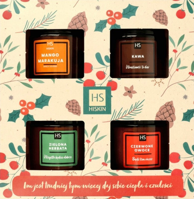 Set qirinj soje HiSkin Light, 4 copë, aroma mango passion fruit green tea red fruits coffee
