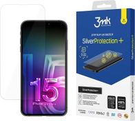Folie mbrojtëse 3MK Silver Protect Plus për iPhone 15 Pro 6.1", antimikrobike, montim me lagie, transparente