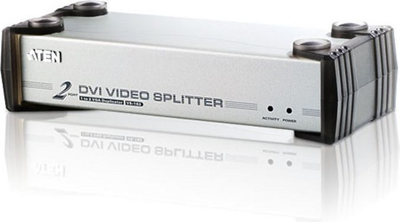 Splitter video Aten VS162, 2 porta DVI, me audio, gri