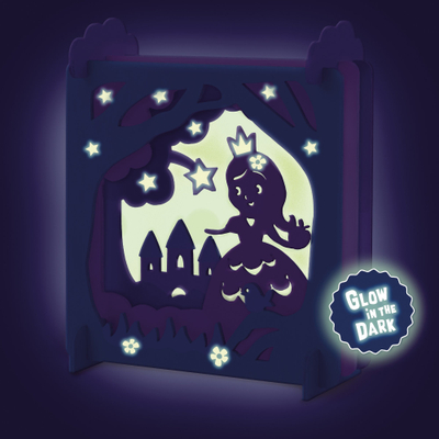 Set kreativ SES Creative 14137 Fairytale Shadow Box, ndrit në errësirë, i verdhë