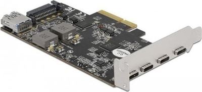 Kartë kontrolluese USB DeLOCK 90059, PCI Express x4, 4x USB Type C 1x USB Type A, low profile