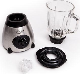 Blender tavoline Adler AD 4070, 1.5L, 600W, i zi / argjendtë