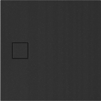 Pllakë dushi Cersanit Tako Slim, 90x90 cm, akrilike, e zezë mat