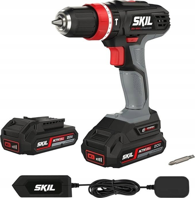 Pirun elektrik me goditje Skil 2844AC, 20V, 2 bateri me karikues, i zi