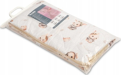 Mbrojtëse shtrati për bebi Muslin Bunnies, 120x60 cm, bezhë