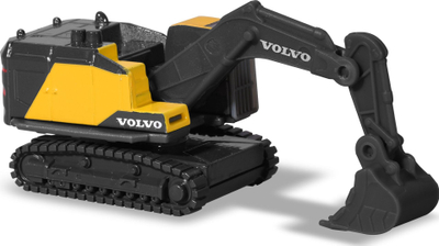 Set lodrash ndërtimi Majorette Volvo Construction Series, 5 makina pune, metal die-cast, verdhë e zezë