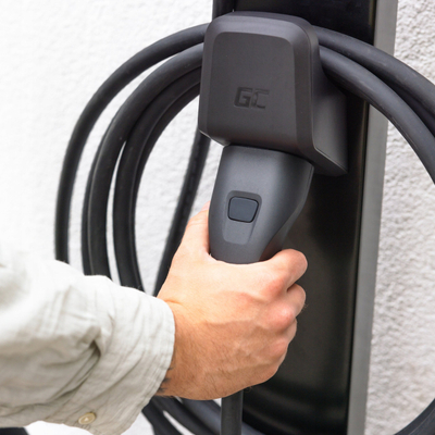 Mbajtëse muri për kabllo karikimi veture elektrike GreenCell EVGCAKHH1, polikarbonat, e zezë