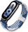Rrip dore Forcell F-Design Fx5 për Xiaomi Mi Band 8, poliestër i gërshetum, bardh e blu