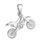 Pendant për varëse Evolution Group Motorcycle 64015, i argjendtë