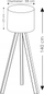 Llambë dyshemeje Insignio Fancy, tripod, 140 cm, krem oak