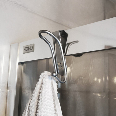 Varëse dyshe për derë dhe dollap, çelik inox, set 2 copë, argjendtë