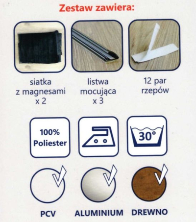 Rrjetë magnetike për derë BROS, 80-100 x 210-220 cm, e bardhë