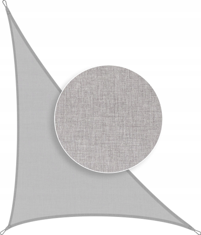 Tendë dielli trekëndore HOBBYGARDEN Sun Shade Sail, 3x5x5.8 m, rezistente ndaj ujit, gri e hirit