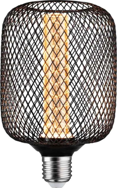 Llampë zbukuruese Paulmann Metallic Glow Cylinder Spiral, LED, E27, e zezë
