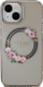 Маска за телефон Guess IML Flowers Wreath MagSafe за iPhone 15, TPU PC, транспарентна