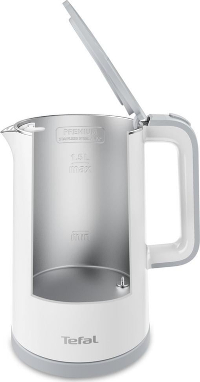 Çajnik elektrik Tefal KO6931, 1.5L, kontroll temperature, i bardhë