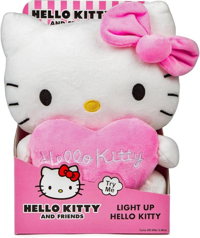 Loder pelushi Sanrio Hello Kitty Light Up, me dritë, rozë