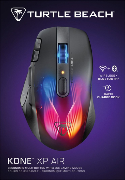 Maus gaming Roccat Kone XP Air, pa kabllo, programueshëm, i zi