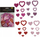 Set dekorativ zemra me shkëlqim Galeria Hobby Glitter Hearts, 88 copa, të kuqe edhe rozë