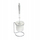 Furçë tualeti Toilet Brush 072, me mbajtëse metalike të kromuar, plastike, e bardhë me argjend