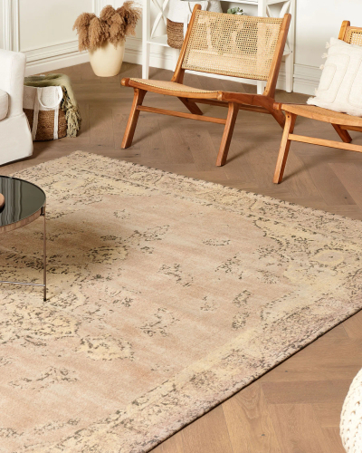Tapet MATARIM Cotton Area Rug, 200 x 300 cm, pambuk poliester, bezhë