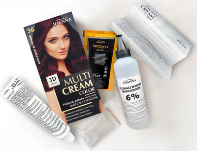 Ngjyrë për flokë Joanna Multi Cream Color, Nr. 36 Royal Burgundy