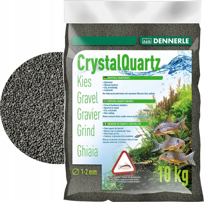 Zhavorr kuarci për akuarium Dennerle Crystalline Black Diamond, granula 1–2 mm, 10 kg, i zi
