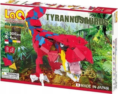 Lodër ndërtimi LaQ Educational Blocks Tyrannosaurus, 300 pjesë, 6+ vjeç, shumëngjyrëshe