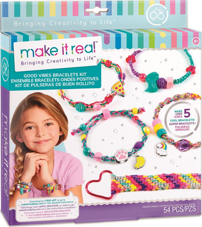 Set lodër byzylykë DIY Make It Real, 54 aksesorë, shumëngjyrësh
