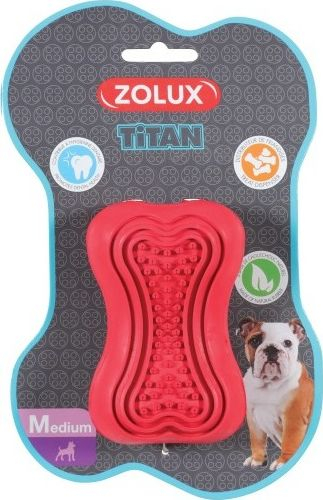 Lodër për qen Zolux Titan M, prej gome natyrale, 7x10 cm, e kuqe