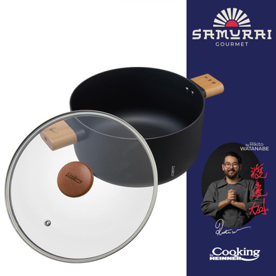 Tengere gjysmë e lartë Rikito Watanabe Samurai Gourmet, 28cm, 7.8L, me kapak xhami
