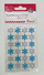 Sticker-a dekorativë Titanum Snowflakes, vetëngjitës, 24 copë, blu edhe të bardhë