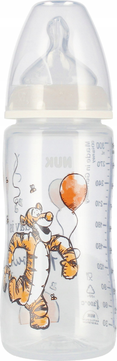 Biberon NUK Kubus, 300ml, 0-6 mujsh, blu