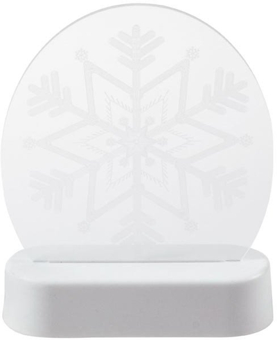 Dekor drite akrilik borëflake H-001, 13x17 cm, LED, i bardhë