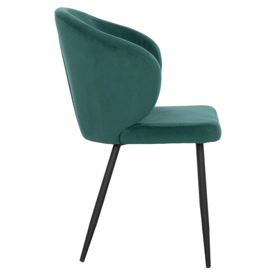 Kolltuk Jiya velvet + këmbë metal 60×60×85 cm (HM8728.03)