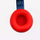 Kufje pa tela PowerLocus PLED, over ear, blu e kuqe