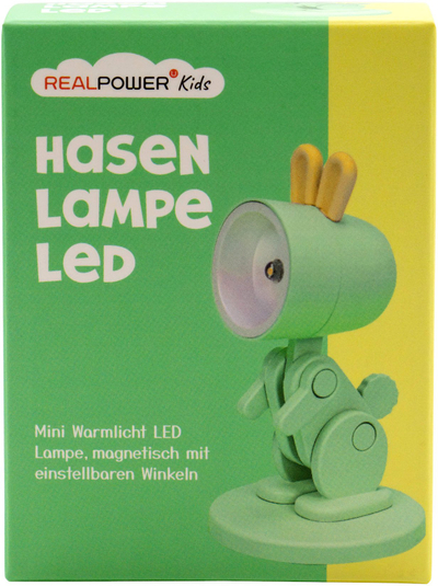 Фенерче RealPower LED Animal, со база, зелен зајаче