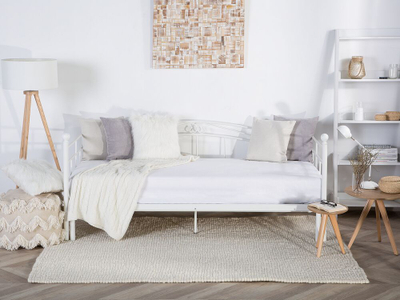 Shtrat-divan Beliani Trundle Tulle, metal, 80 x 200 cm, i bardhë