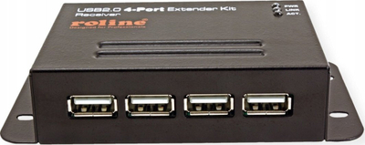 Ekstender USB 2.0 Roline, PoC RJ-45 deri 50m, hub me 4 porta, i zi
