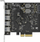 Kartë zgjerimi DeLOCK 89026, PCI Express, USB 3.2 Gen 2, 4x USB A 1x USB C