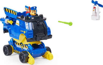 Lodër makinë policie Paw Patrol Chase Rise and Rescue, set me figura, që shndërrohet, blu