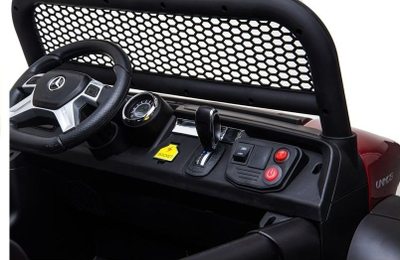 Makina elektrike për fëmijë LEAN CARS Mercedes Unimog, 12V, telekomandë, e bardhë