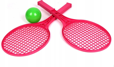 Set raketash lodër TechnoK 0373, 2 raketa plastike me top, ngjyra nga më të ndryshmet