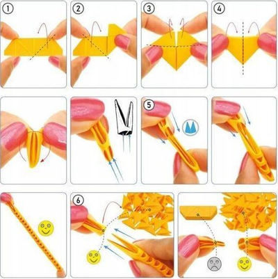 Set kreativ 3D origami HQ Invento Kërmilli, 132 copë, për kalamaj 8+