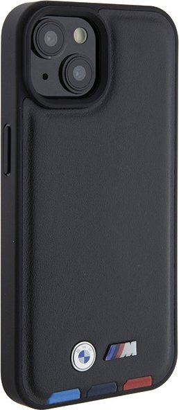 Mbulesë telefoni BMW BMHCP15S22PTDK, për iPhone 15 6.1", lëkurë, e zezë