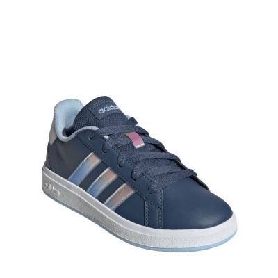 Atlete për kalamaj Adidas Grand Court JR6095, me lidhëse, lëkurë sintetike, të bardha