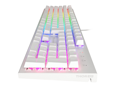 Tastierë mekanike Genesis THOR 303, US layout, RGB, Outemu Brown, e bardhë