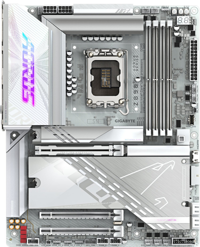 Pllakë amë GIGABYTE Z890 AORUS PRO ICE, DDR5 deri 9500MHz, PCIe 5.0, e bardhë