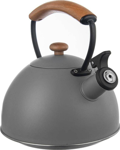 Çajnik inox Orion Wooden, 2.9L, me bilbil, gri e errët
